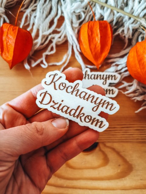 Kochanym Dziadkom - TABLICZKA po obrysie (2szt) wys. 4cm - - - (Dzień Babci i Dziadka, napis)