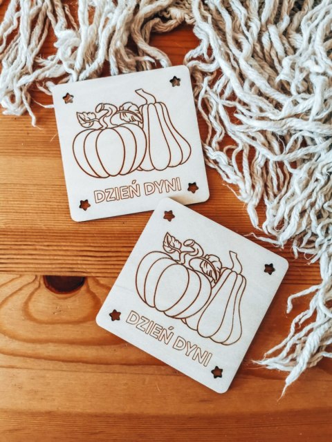 Kolorowanka drewniana (2szt) - DYNIA 01 - - - (drewniane kolorowanki)