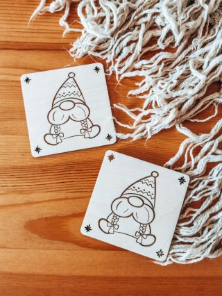 Kolorowanka drewniana (2szt) - SKRZAT 01 - - - (drewniane kolorowanki)