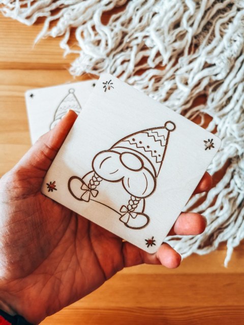 Kolorowanka drewniana (2szt) - SKRZAT 01 - - - (drewniane kolorowanki)