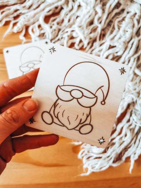 Kolorowanka drewniana (2szt) - SKRZAT 02 - - - (drewniane kolorowanki)