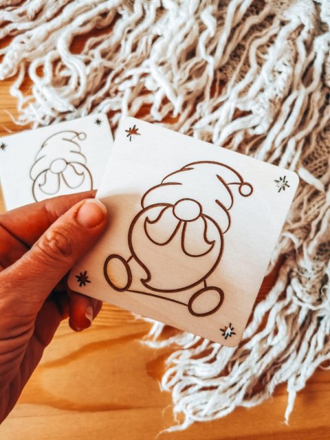 Kolorowanka drewniana (2szt) - SKRZAT 03 - - - (drewniane kolorowanki)