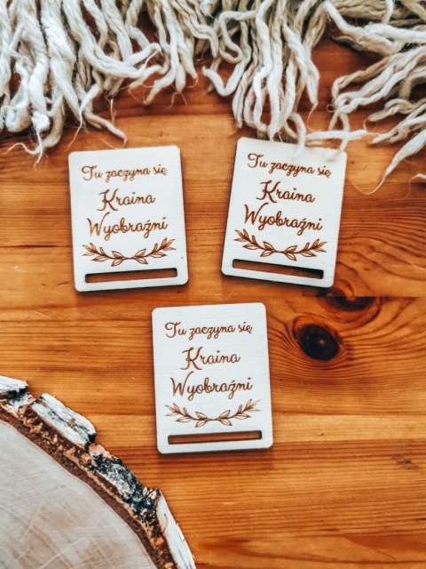 Kraina Wyobraźni GAŁĄZKI - zakładka prostokąt 4x5cm (3szt) - - - (baza do zakładki do książki)