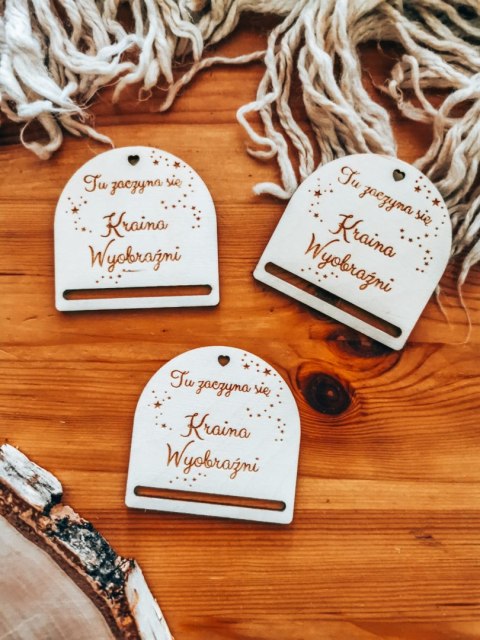 Kraina Wyobraźni GWIAZDKI - zakładka półokrągła 5cm (3szt) - - - (baza do zakładki do książki)