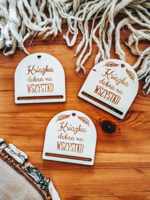 Książka dobra na wszystko - zakładka półokrągła 5cm (3szt) - - - (baza do zakładki do książki)