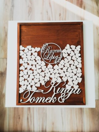 Księga Gości - Razem Lepiej - obraz skarbonka na serduszka