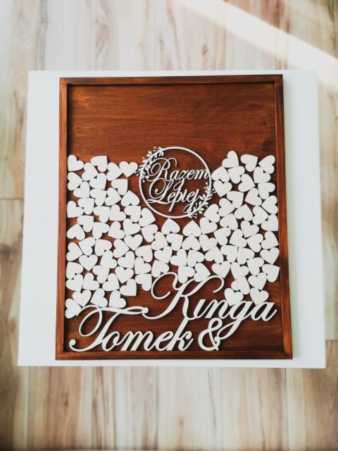 Księga Gości - Razem Lepiej - obraz skarbonka na serduszka