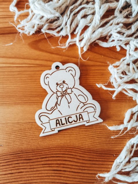 MIŚ 01 - medal 7cm (1szt) - z imieniem - - - (zawieszka, odznaka)