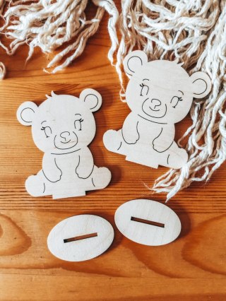 MIŚ 02 - figurka z podstawką (2szt) (10cm) - do ozdabiania