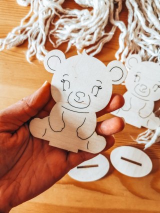 MIŚ 02 - figurka z podstawką (2szt) (10cm) - do ozdabiania