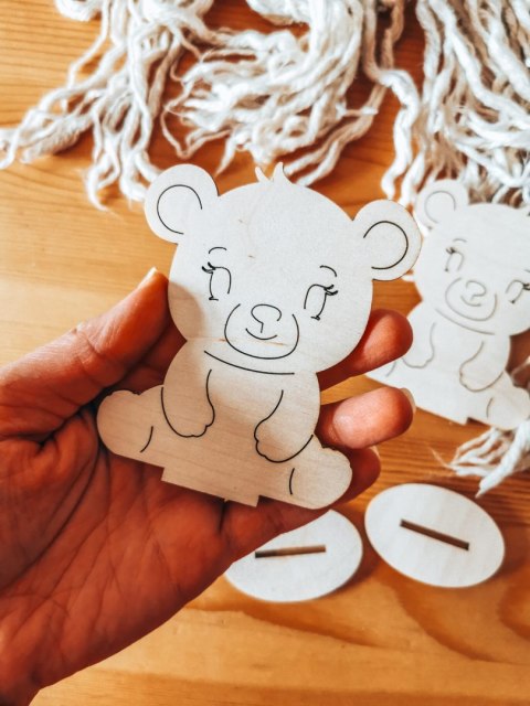 MIŚ 02 - figurka z podstawką (2szt) (10cm) - do ozdabiania