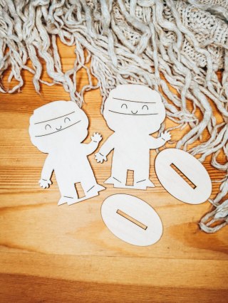 MUMIA 01 - figurka z podstawką (2szt) (10cm) - do ozdabiania