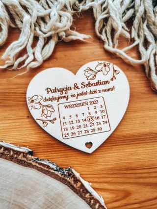Magnes SERCE - podziękowanie KALENDARZ wzór 01