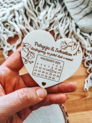 Magnes SERCE - podziękowanie KALENDARZ wzór 01