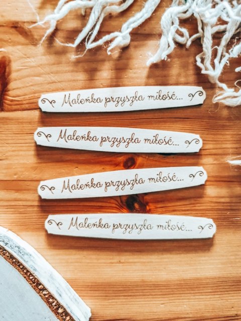 Maleńka przyszła miłość - TABLICZKA (4szt) 10cm/12cm/14cm (8 wzorów)