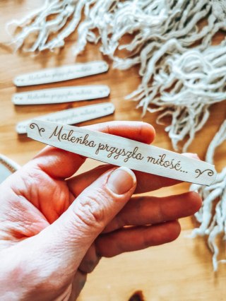 Maleńka przyszła miłość - TABLICZKA (4szt) 10cm/12cm/14cm (8 wzorów)