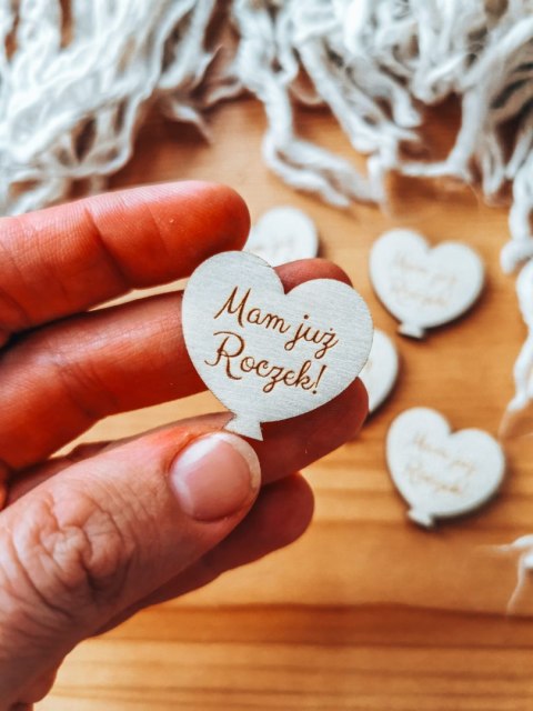 Mam już roczek - BALON-SERCE (5szt) 3/4/5cm - - - (serduszka, serduszko, serca)