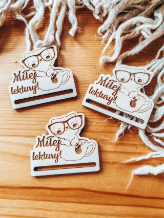 Miłej lektury /kotek/ - zakładka po obrysie 5cm (3szt) - - - (baza do zakładki do książki, kot, kawa)