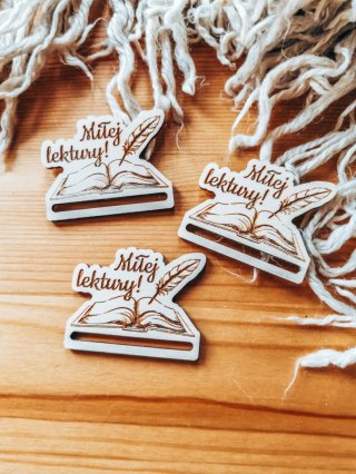 Miłej lektury /książka/ - zakładka po obrysie 5cm (3szt) - - - (baza do zakładki do książki)