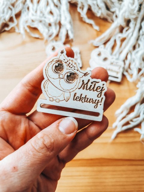 Miłej lektury /sowa/ - zakładka po obrysie 5cm (3szt) - - - (baza do zakładki do książki)