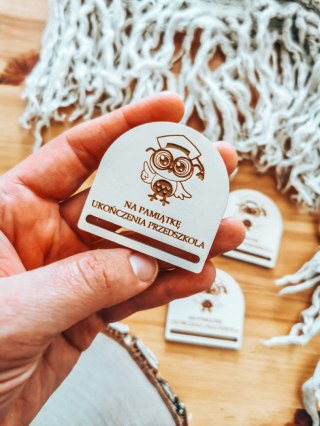 Na Pamiątkę Ukończenia Przedszkola - zakładka półokrągła 5cm (3szt) - - - (baza do zakładki do książki, na zakończenie szkoły, k