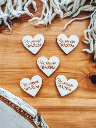 Na zawsze razem - SERCE (5szt) 3/4/5cm - - - (serduszka, serduszko, serca)