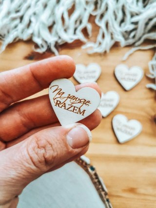 Na zawsze razem - SERCE (5szt) 3/4/5cm - - - (serduszka, serduszko, serca)