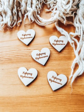 Najlepszy wychowawca - SERCE (5szt) 3/4/5cm - - - (serduszka, serduszko, serca)