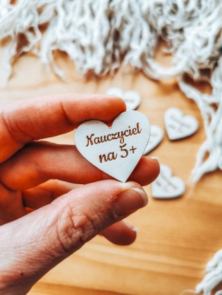 Nauczyciel na 5+ - SERCE (5szt) 3/4/5cm - - - (serduszka, serduszko, serca)