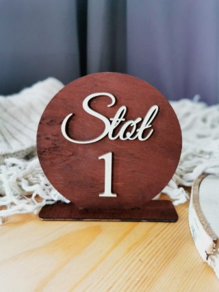 Numery stołów - tabliczka okrągła