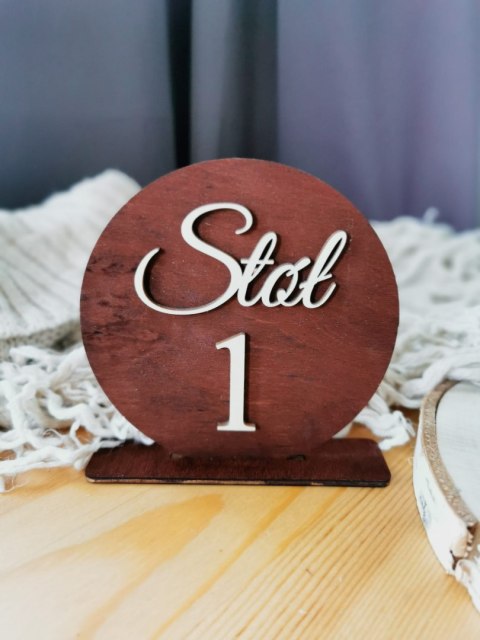 Numery stołów - tabliczka okrągła