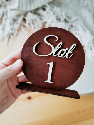 Numery stołów - tabliczka okrągła