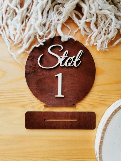 Numery stołów - tabliczka okrągła