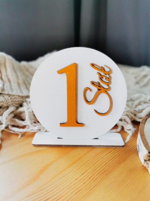 Numery stołów - tabliczka okrągła