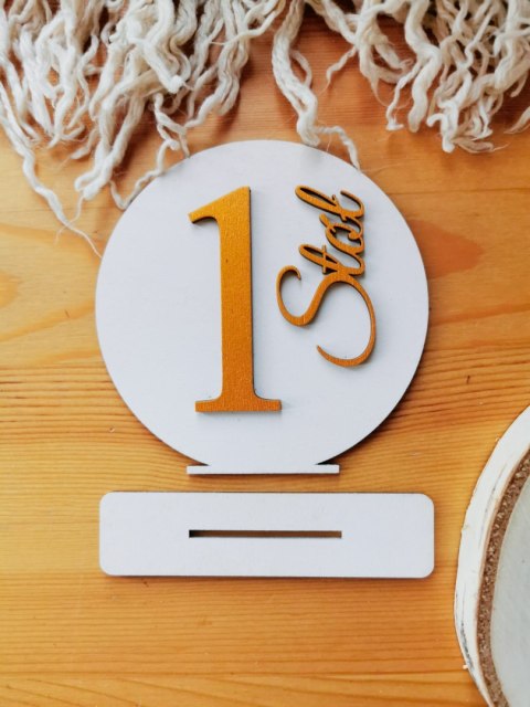 Numery stołów - tabliczka okrągła