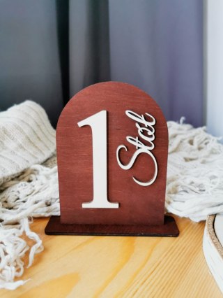 Numery stołów - tabliczka półokrągła