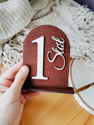 Numery stołów - tabliczka półokrągła