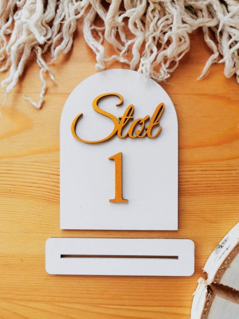 Numery stołów - tabliczka półokrągła