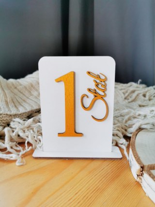 Numery stołów - tabliczka prostokątna