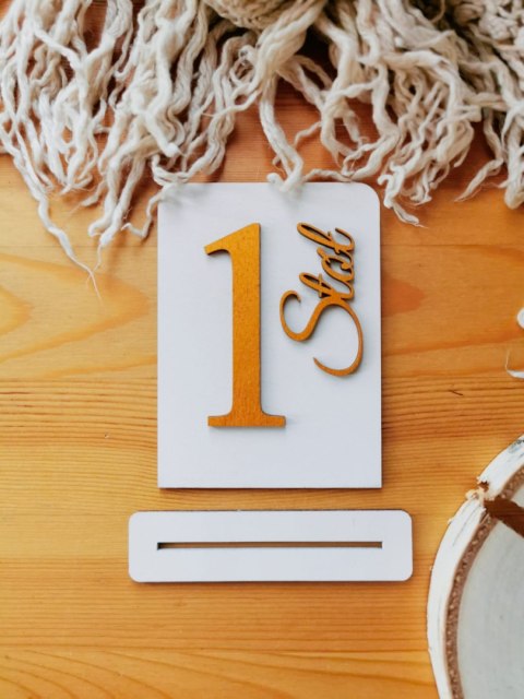 Numery stołów - tabliczka prostokątna