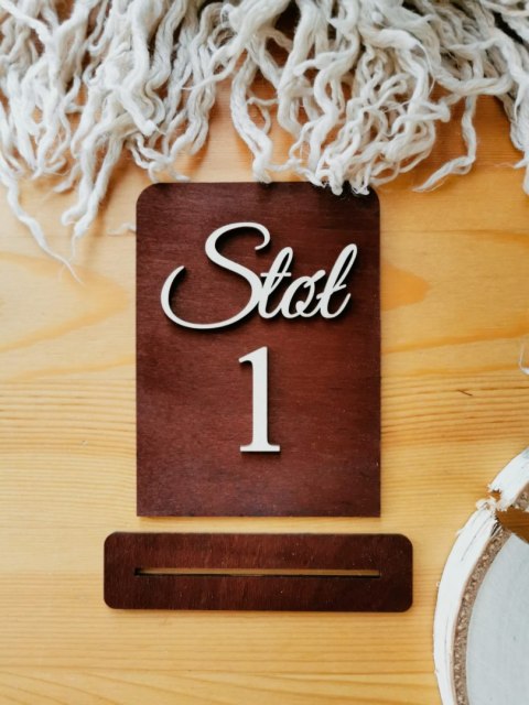 Numery stołów - tabliczka prostokątna