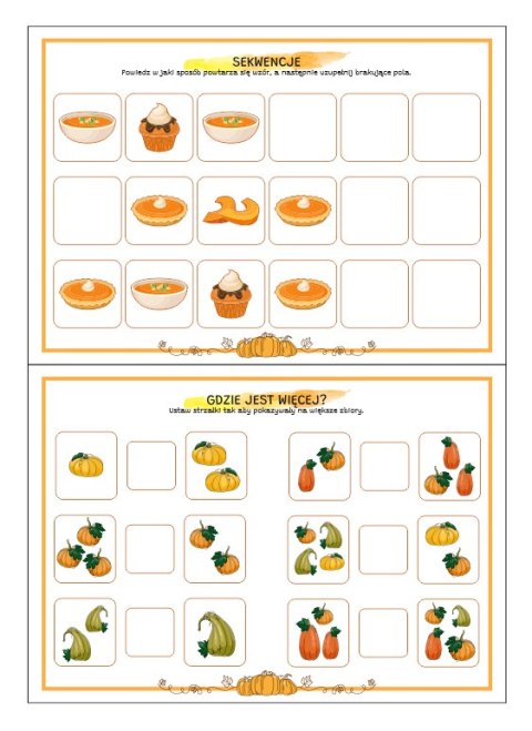 PLIK PDF - Dzień Dyni - Karty Zręcznościowe (2-3l)