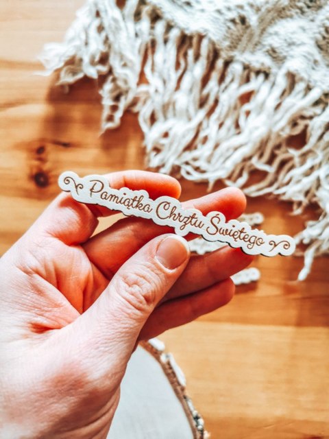 Pamiątka Chrztu Świętego - TABLICZKA po obrysie (4szt) (wys. 1,5cm)