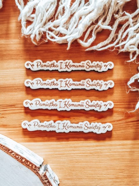 Pamiątka Pierwszej Komunii Świętej - TABLICZKA po obrysie (4szt) (wys. 1,5cm)