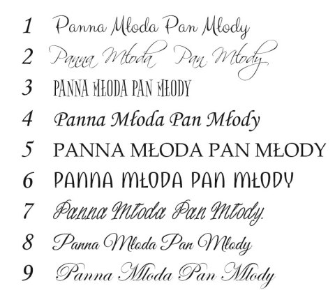 Pan Młody (/Panna Młoda) - 1szt TABLICZKA (14x28cm)