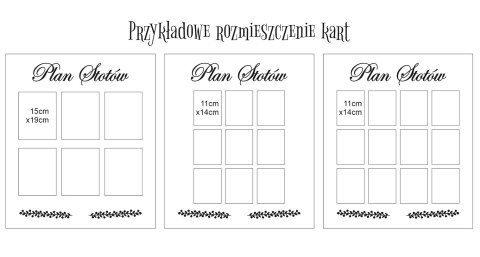 Plan Stołów - WZÓR 12 - dowolny tekst - - - (znajdź swój stolik swoje miejsce)