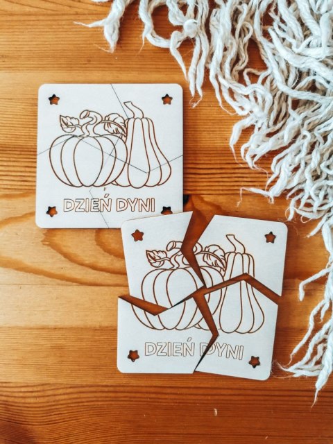 Puzzle (2szt) - DYNIA 01 - do kolorowania - - - (drewniane kolorowanka drewniana)