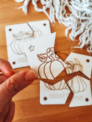 Puzzle (2szt) - DYNIA 01 - do kolorowania - - - (drewniane kolorowanka drewniana)