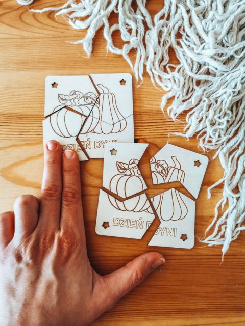 Puzzle (2szt) - DYNIA 01 - do kolorowania - - - (drewniane kolorowanka drewniana)