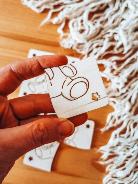 Puzzle (2szt) - MIŚ 01 - do kolorowania - - - (drewniane kolorowanka drewniana)